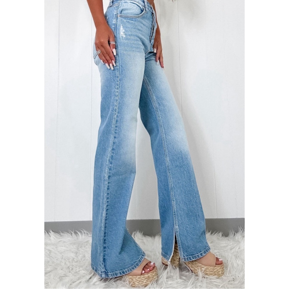 High 𝖱𝗂𝗌𝖾 𝖲𝗁𝗂𝖿𝗍 𝖲𝗅𝗂𝗍 𝖫𝖾𝗀 𝖲𝗍𝗋𝖺𝗂𝗀𝗁𝗍 𝖢𝗈𝗍𝗍𝗈𝗇 𝖩𝖾𝖺𝗇 - Picture 2 of 5